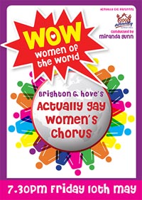 Actually Gay Women’s Chorus: ‘Women of the World’ concert tonight at St Andrews in Hove