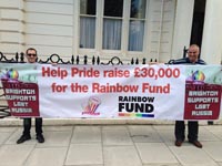 Rainbow Fund thanks Brighton Pride organisers