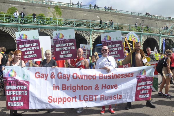 Brighton gay business community supports LGBT people in Russia