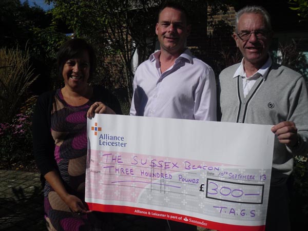 T.A.G.S. raise £300 for Sussex Beacon