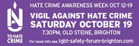 Anti-Hate Crime Vigil Tonight at 7.30pm- Paint the Town Purple!