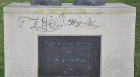 Aids Memorial vandalised