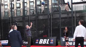 Hove MP Weatherley shoots hoops with Team GB basketball stars