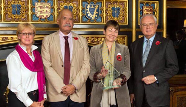 Top award for Caroline Lucas MP