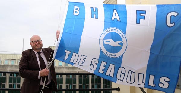Council flies flag to support the Seagulls