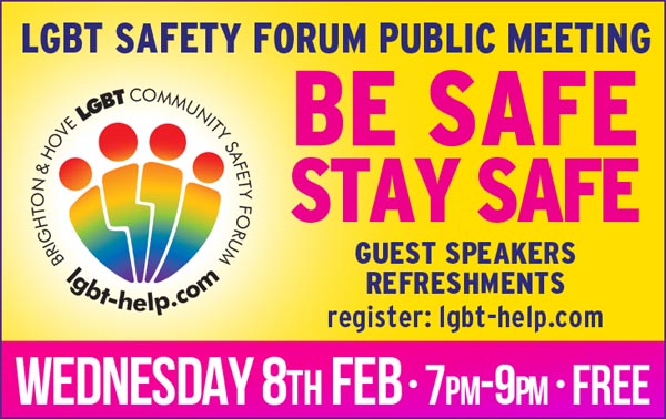 B RIGHT ON LGBT Festival: Be Safe, Stay Safe! Public Community Safety Meeting tonight