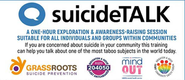B RIGHT ON LGBT Community Festival: SuicideTALK – Suicide awareness-raising sessions