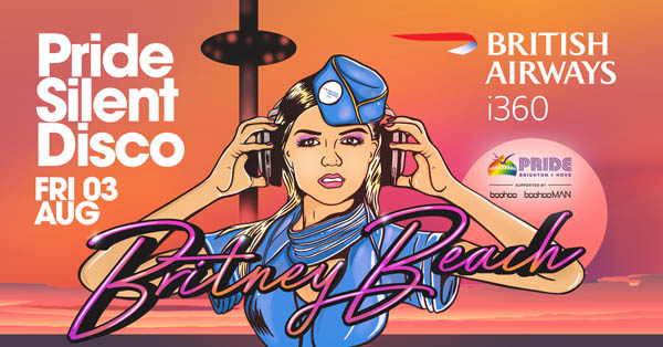 ‘Britney Beach’ silent disco at British Airways i360: decks on the deck for Brighton Pride