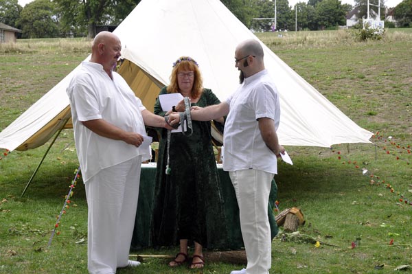 Local couple tie knot at Pagan ceremony