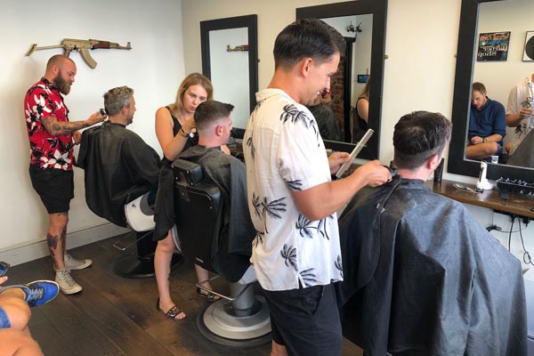 Barbers raise money for HIV charity during Brighton Pride