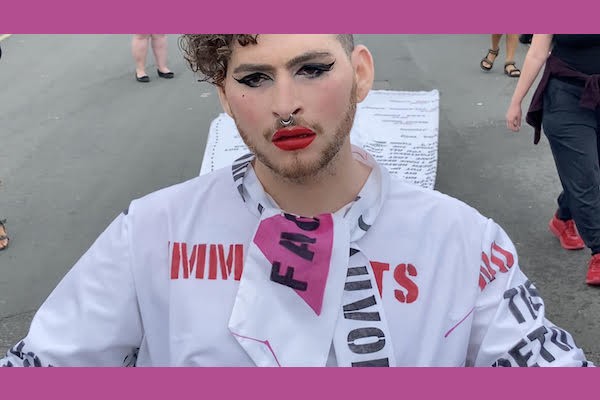 Filip Canha performs THE WALK in Brighton for trans rights
