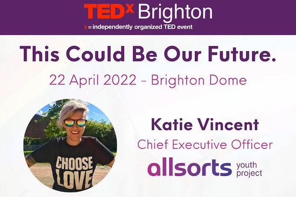 CEO of Allsorts Youth Project to take part in TEDxBrighton event – ‘This Could Be Our Future’