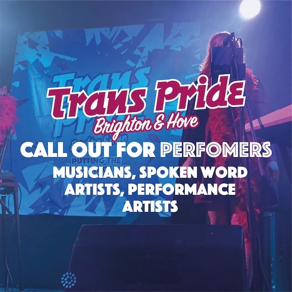 Trans Pride Brighton seeks performers for 2022 event on Saturday, July 16