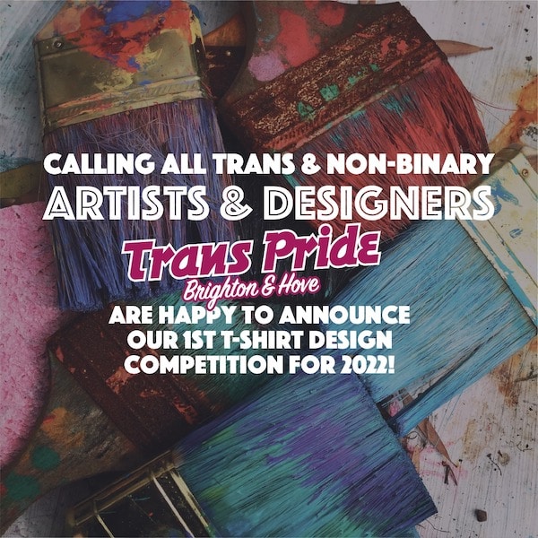 Trans Pride Brighton & Hove announces T-shirt Design Competition for trans and non-binary communities