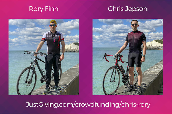 Chris Jepson and Rory Finn to cycle 50km in Brighton & Hove for Trans Can Sport