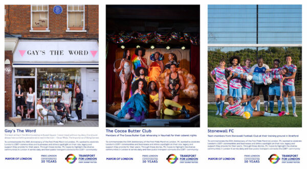 Transport for London shines spotlight on LGBTQ+ stories in its biggest poster exhibition to commemorate 50 years of Pride
