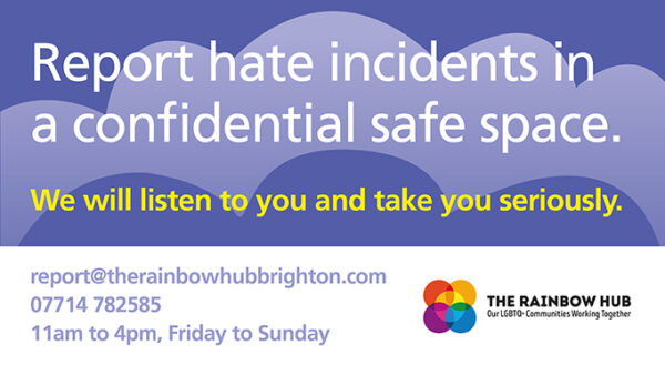 Rainbow Hub appointed as third party LGBTQ+ hate crime reporting centre