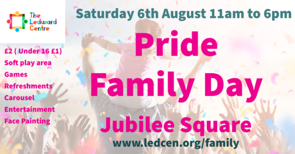 The Ledward Centre to host Pride Family Day at Jubilee Square