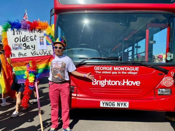 ‘The Oldest Gay in the Village’, George Montague, immortalised on Brighton & Hove Bus