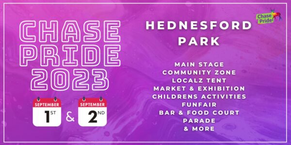 After a successful first year, Chase Pride is returning to Hednesford Park, Staffordshire next year from Friday, September 1