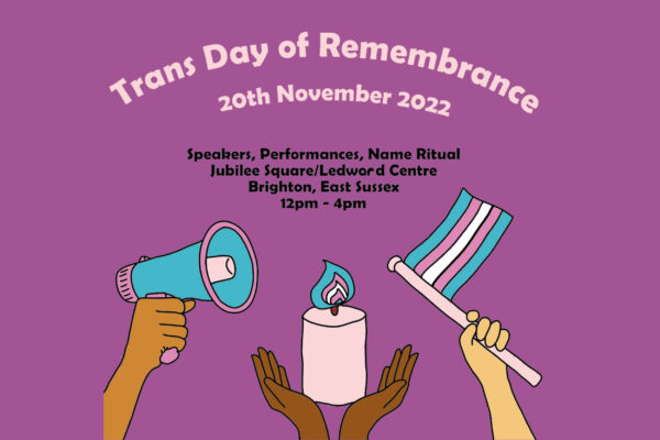 Brighton & Hove to mark Trans Day of Remembrance on Sunday, November 20