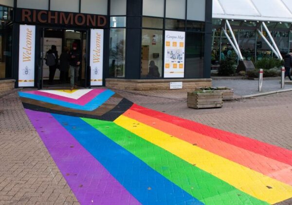 University of Bradford underlines commitment to equality, diversity and inclusion with the creation of Progress Pride flags on campus