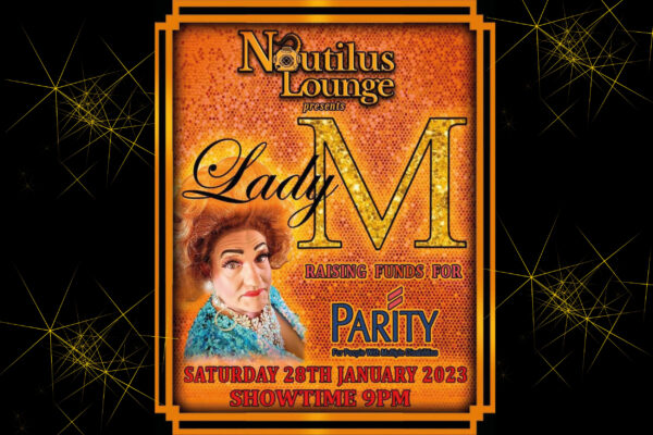 Lady M to raise funds for Parity for Disability at Nautilus Lounge, Brighton on Saturday, January 28