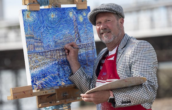 Local artist creates Van Gogh-inspired ‘Starry Night’ artwork of Brighton landmarks
