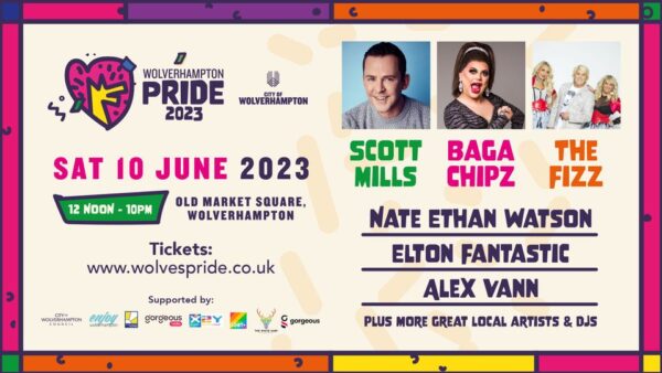 Wolverhampton Pride announces headline artists