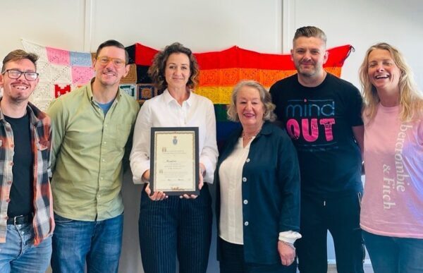 MindOut wins award for their work to improve mental health of LGBTQ+ communities