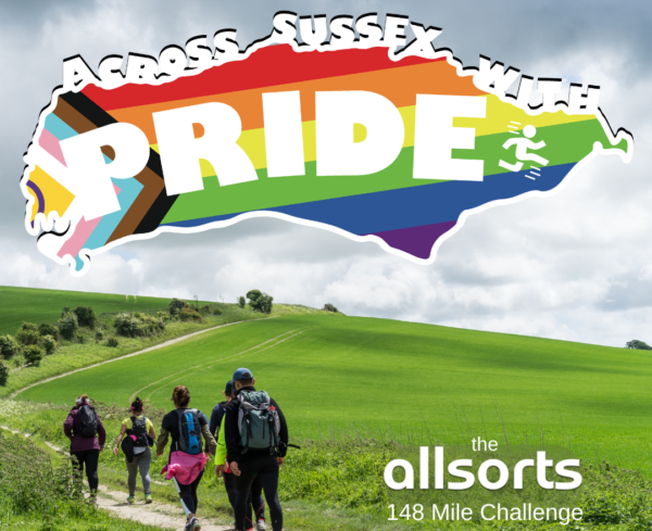 Allsorts Youth Project’s Across Sussex With Pride – a 148 mile fundraising challenge – launches today!