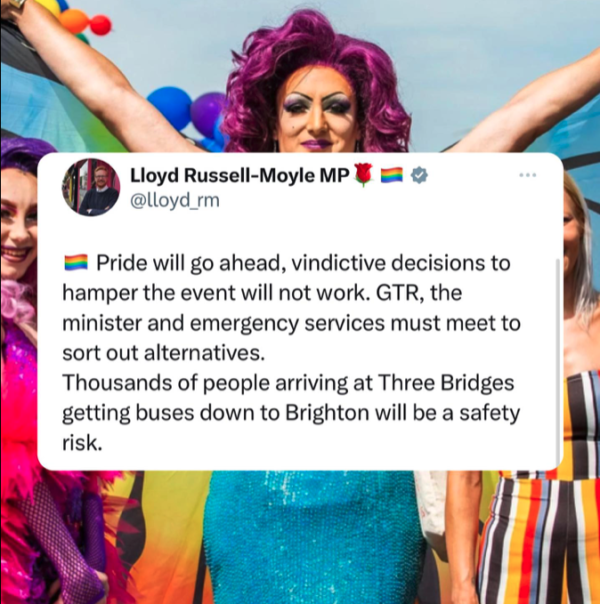 Petition launched to ‘save’ Brighton & Hove Pride from Govia Thameslink Railway