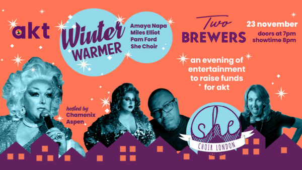 Winter Warmer at The Two Brewers to raise funds for LGBTQ+ homelessness charity, akt