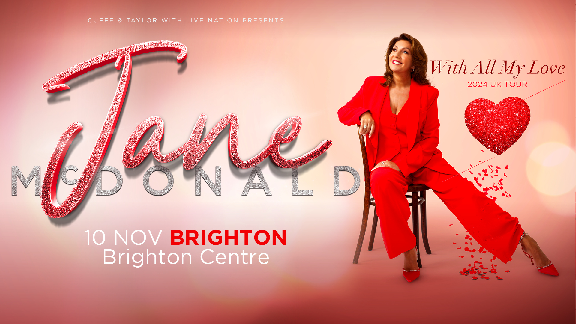 “I cannot wait!” Jane McDonald announces new tour, WITH ALL MY LOVE, which includes Brighton Centre date