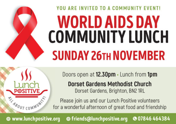 Lunch Positive invites you to its Community Lunch this Sunday, November 26