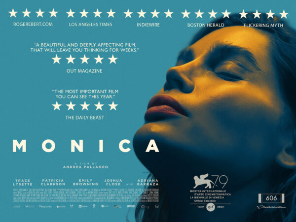 MONICA, film staring Trace Lysette, who broke ground being the first trans actress to lead a Venice International Film Festival film, at UK and Irish cinemas from next month