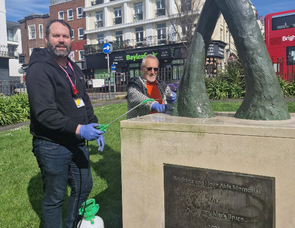 Sunshine and Solidarity: Brighton’s LGBTQ+ community shines at AIDS Memorial clean-up