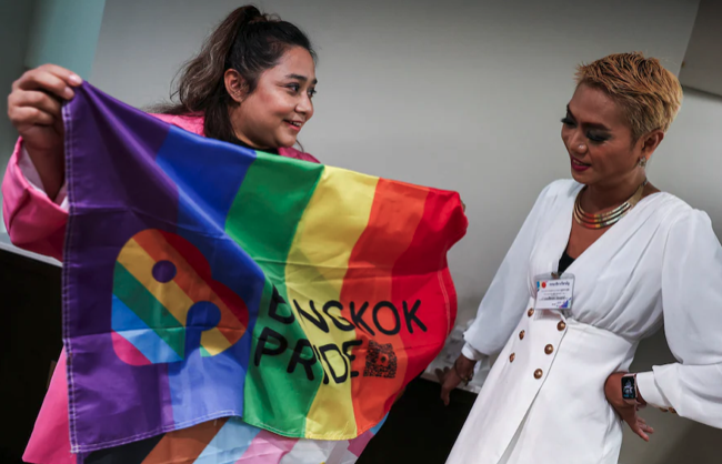 LGBTQ+ activists in Thailand celebrate after vote brings marriage equality closer